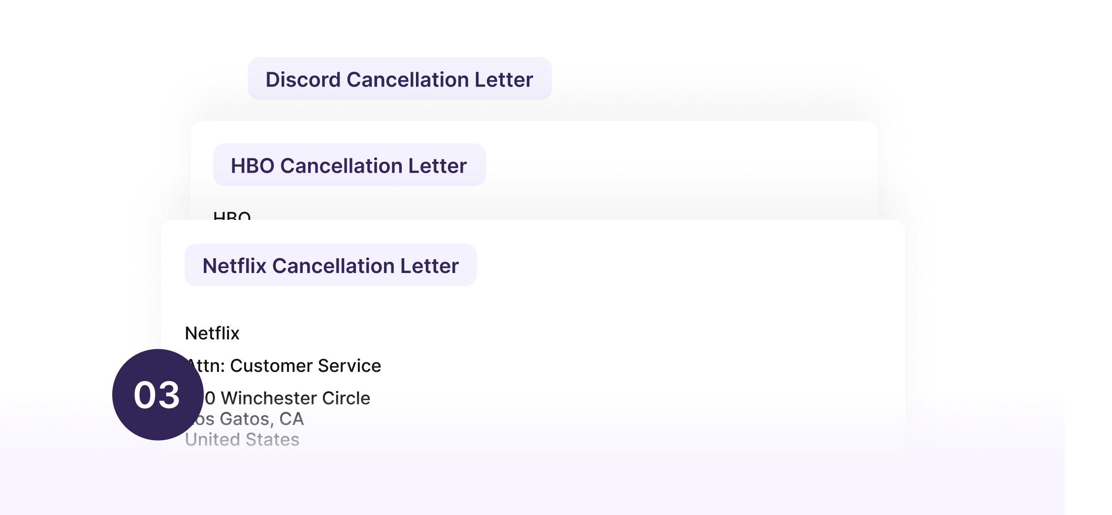 We create the cancellation letter