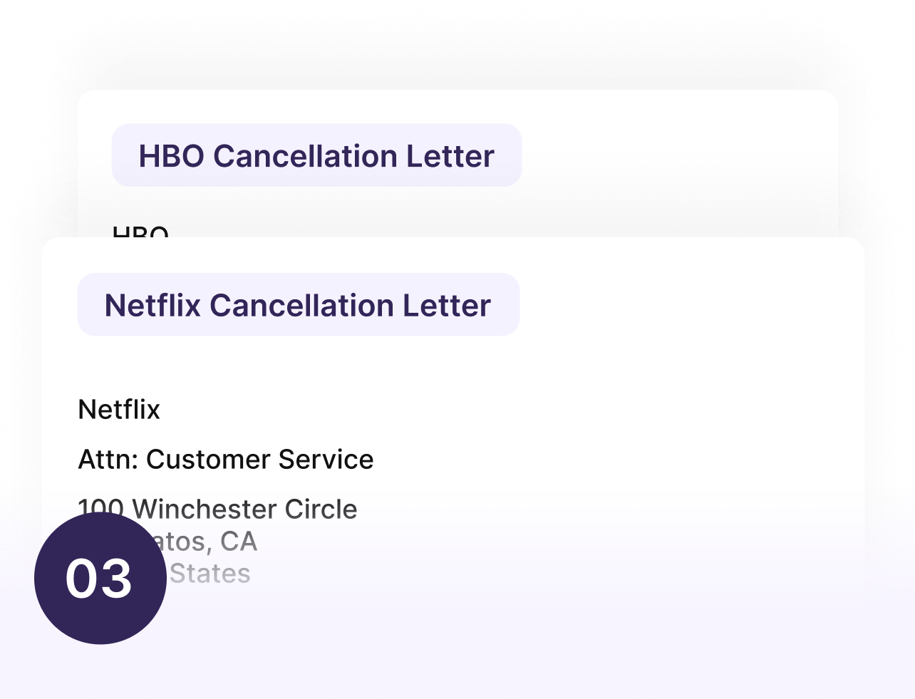 We create the cancellation letter